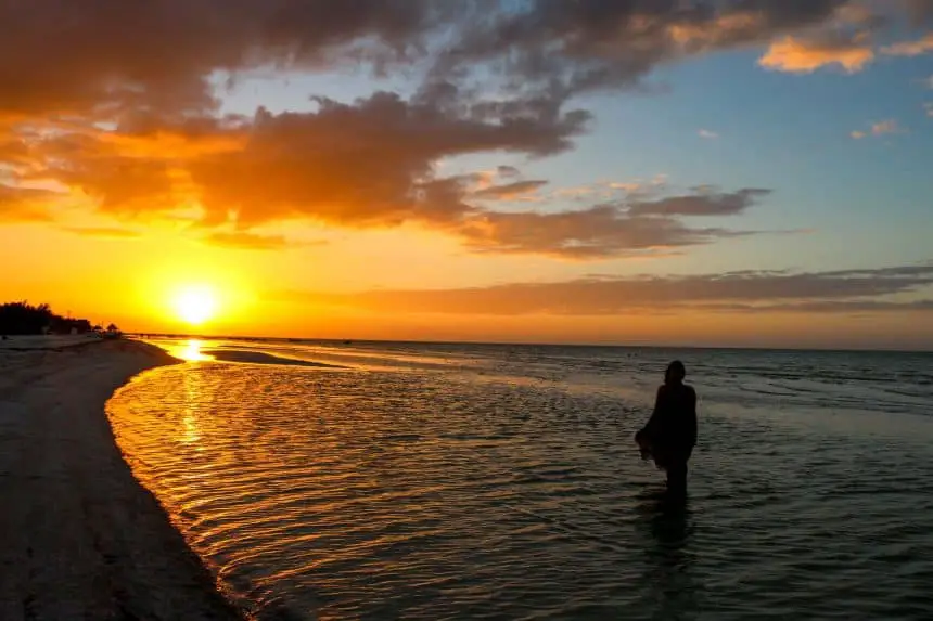 Sonnenuntergang auf der Insel Holbox
