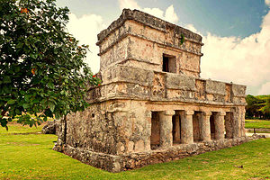 Mayan Ruins of Tulum - Temple of the Frescoes