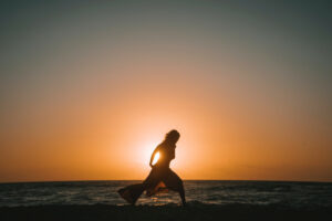Yoga am Strand von Tulum
