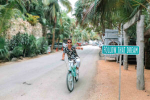 Exploring Tulum by bike