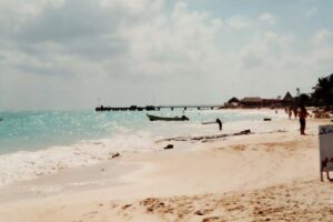 Activities in Playa del Carmen - Landing stage for the ferry to Cozumel years ago