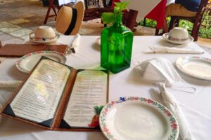 Restaurant at Hotel Mesón del Marqués in the Morning