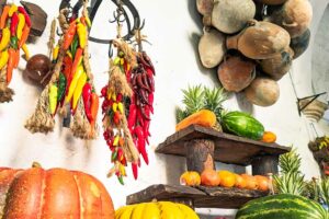 The Restaurant at Hotel Mesón del Marqués in Valladolid is lovingly decorated.